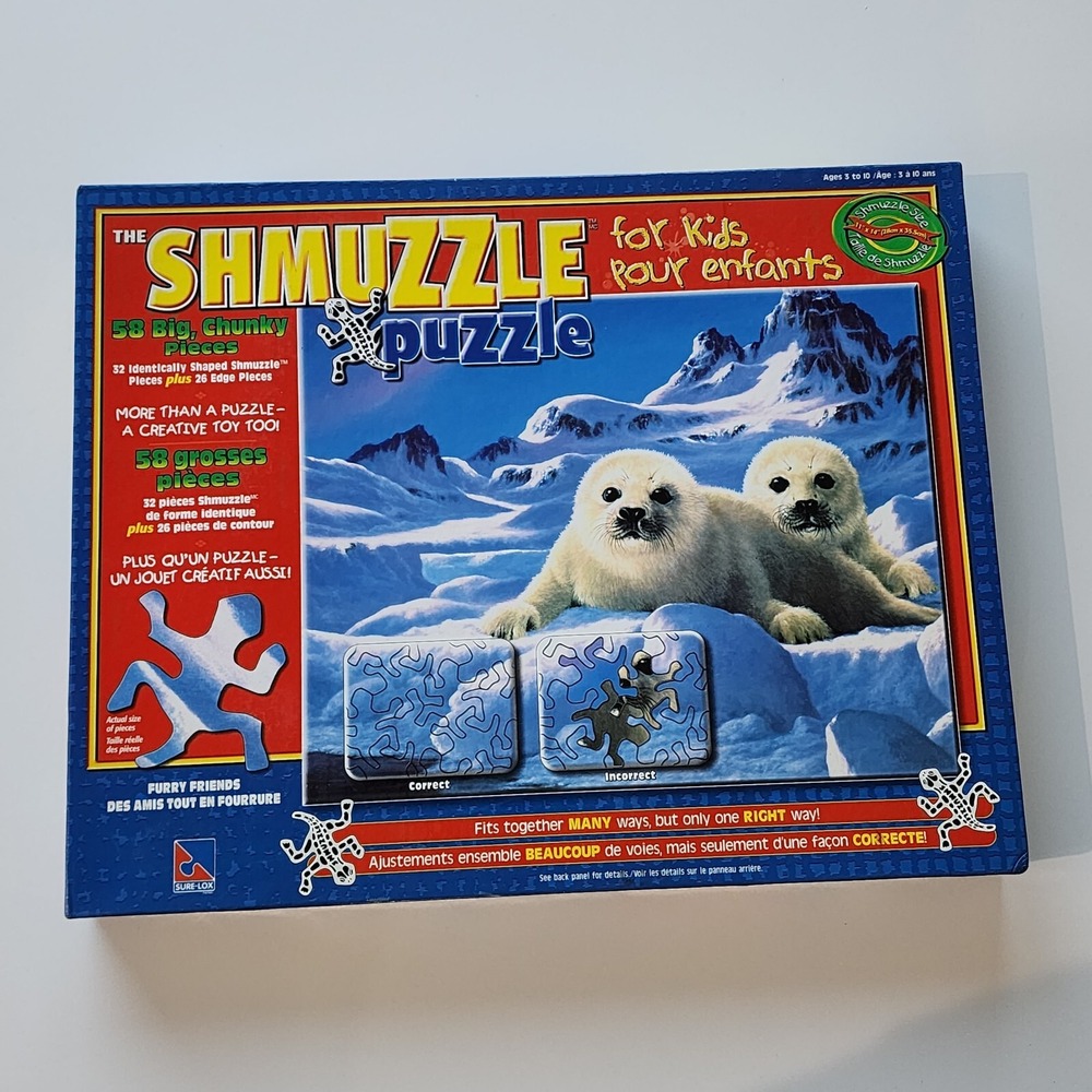 SHMUZZLE‎ Puzzle Jigsaw Seals 58 Chunky Pieces Furry Friends Vintage NEW Sealed